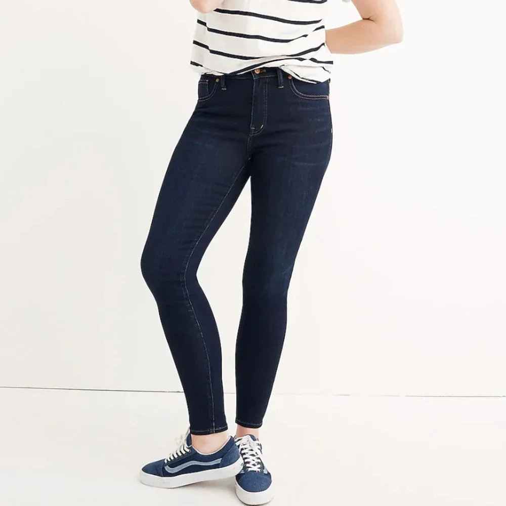 MADEWELL 9" High-Rise Skinny Jeans Denim blue size 23 women's pants - Picture 1 of 4